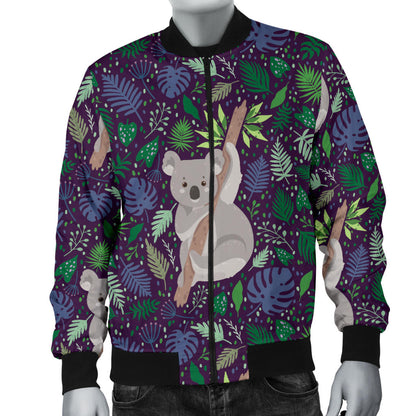 Koala Pattern Print Design 06 Men Bomber Jacket