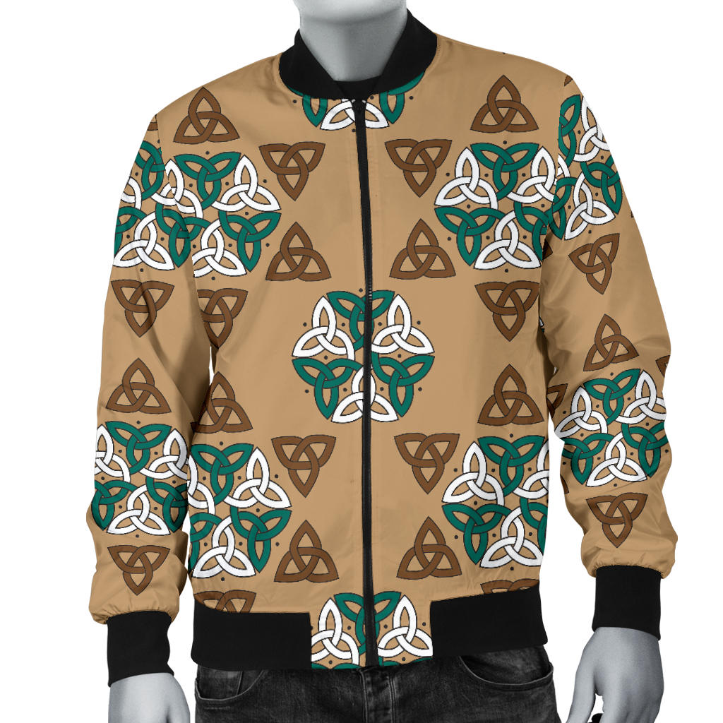 Celtic Pattern Print Design 08 Men Bomber Jacket