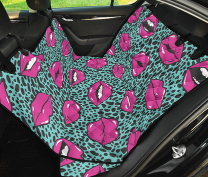 Lip Pattern Print Design 04 Rear Dog Car Seat Cover Hammock