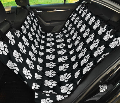Paw Pattern Print Design A02 Rear Dog Car Seat Cover Hammock