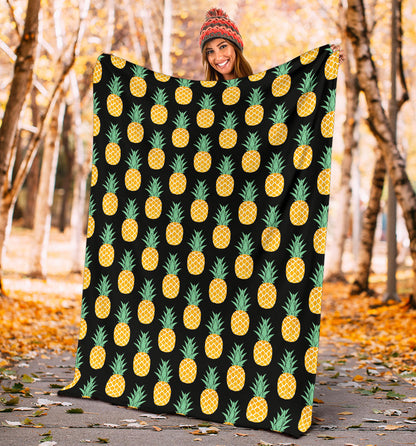Pineapple Pattern Print Design A03 Premium Blanket