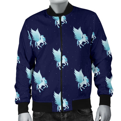 Pegasus Pattern Print Design 03 Men Bomber Jacket