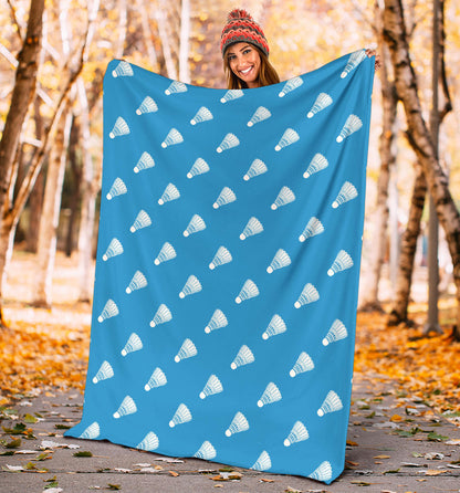 Badminton Ball Pattern Print Design 08 Premium Blanket