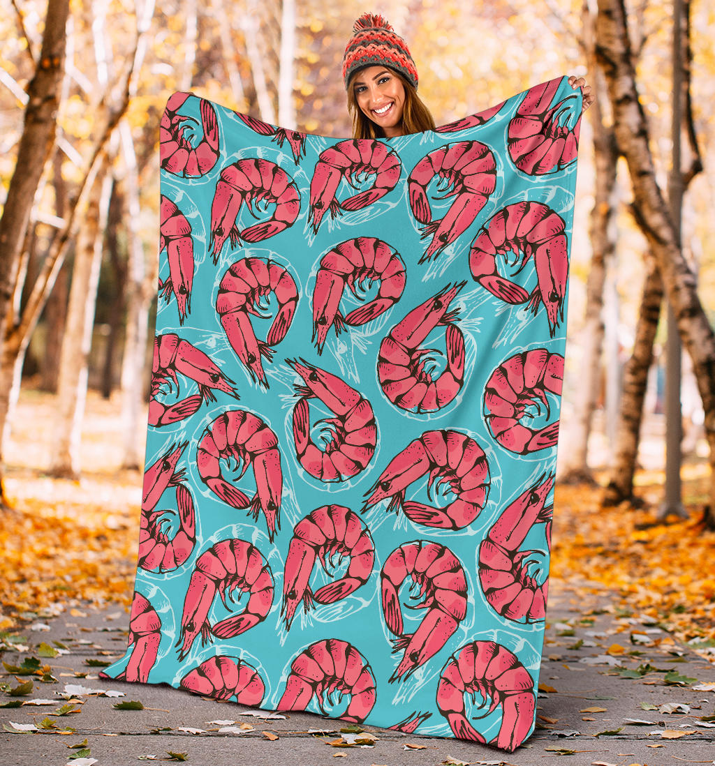 Prawn Pattern Print Design 01 Premium Blanket