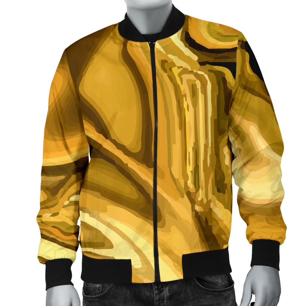 Liquid Pattern Print Design 03 Men Bomber Jacket