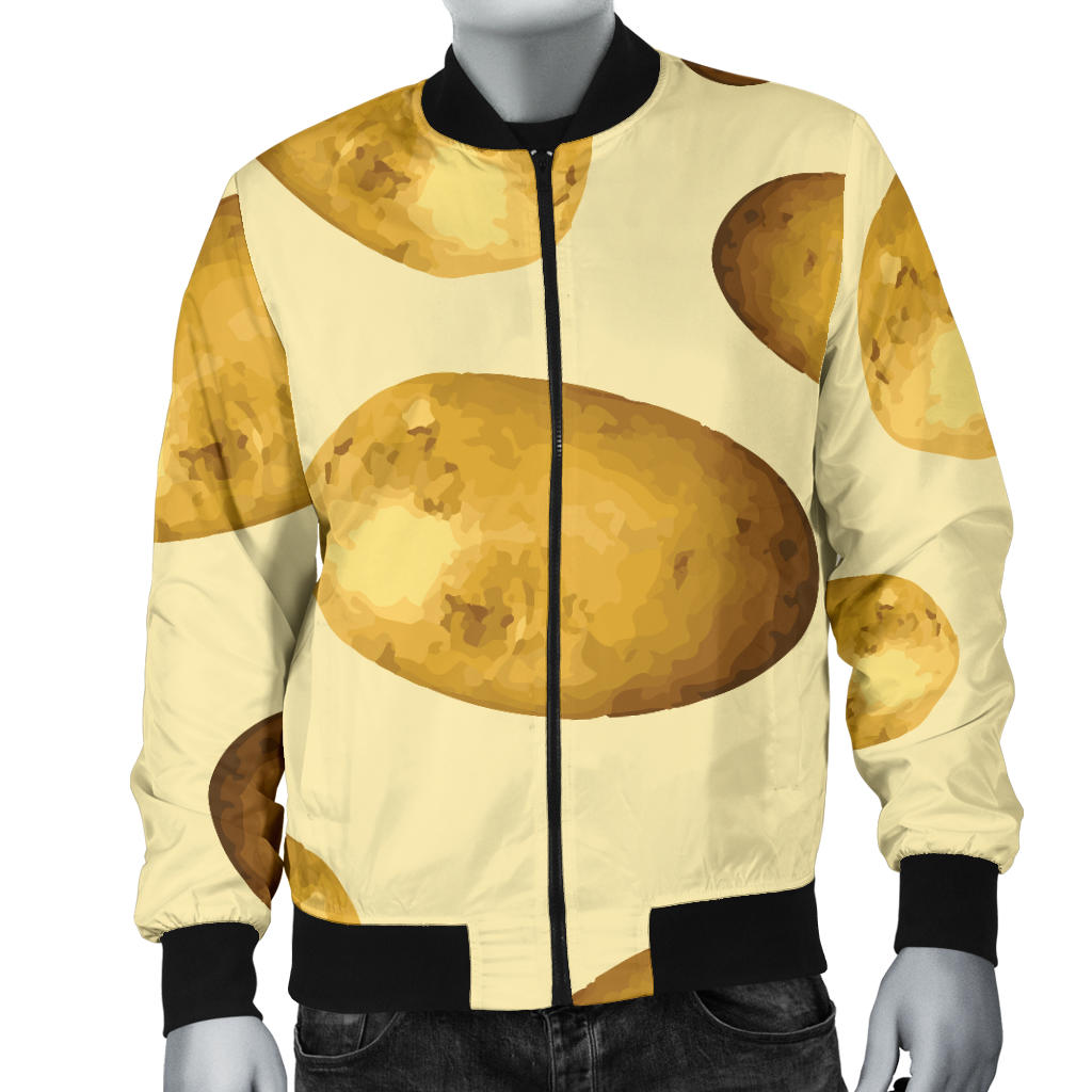 Potato Pattern Print Design A01 Men Bomber Jacket