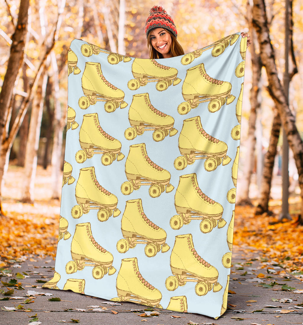 Roller skate Pattern Print Design A03 Premium Blanket