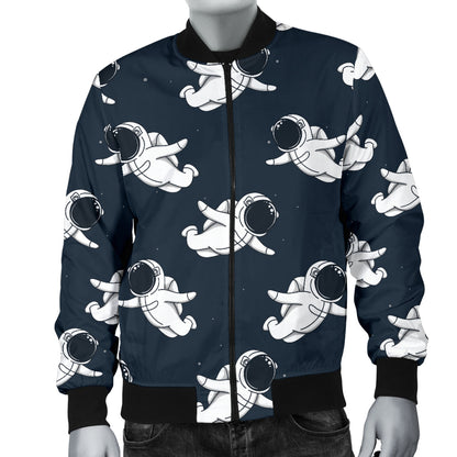 Astronaut Pattern Print Design 02 Men Bomber Jacket