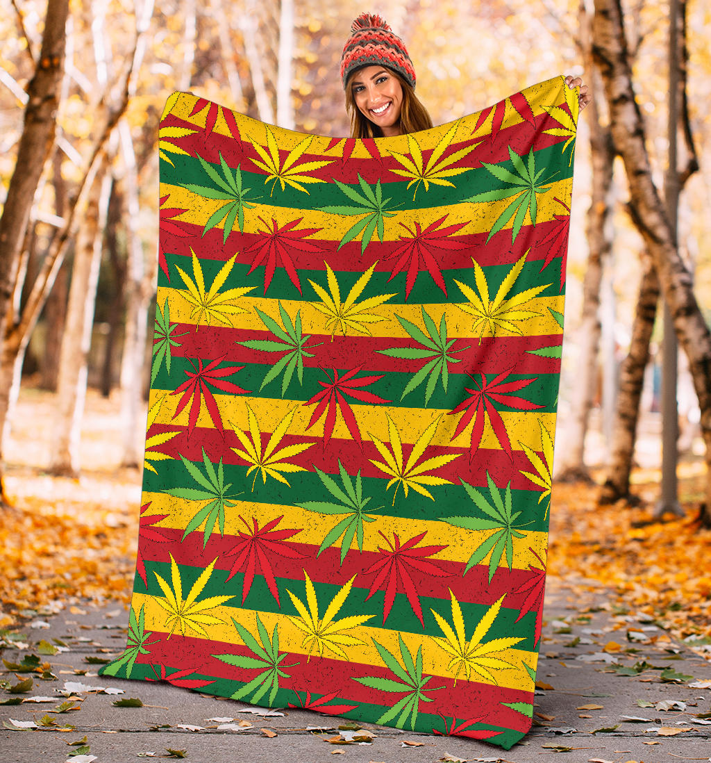 Rasta Pattern Print Design A03 Premium Blanket