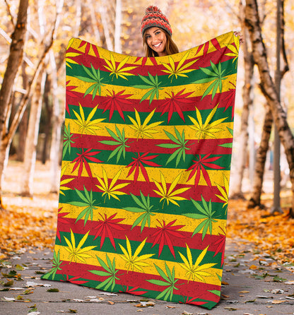 Rasta Pattern Print Design A03 Premium Blanket