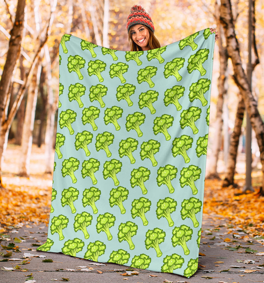 Broccoli Pattern Print Design 02 Premium Blanket