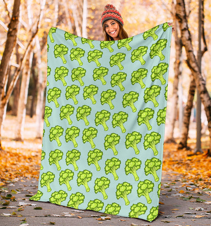 Broccoli Pattern Print Design 02 Premium Blanket