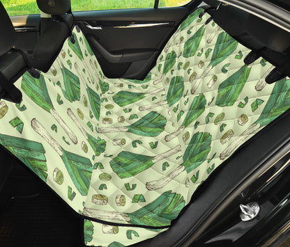Leek Pattern Print Design 04 Rear Dog Car Seat Cover Hammock