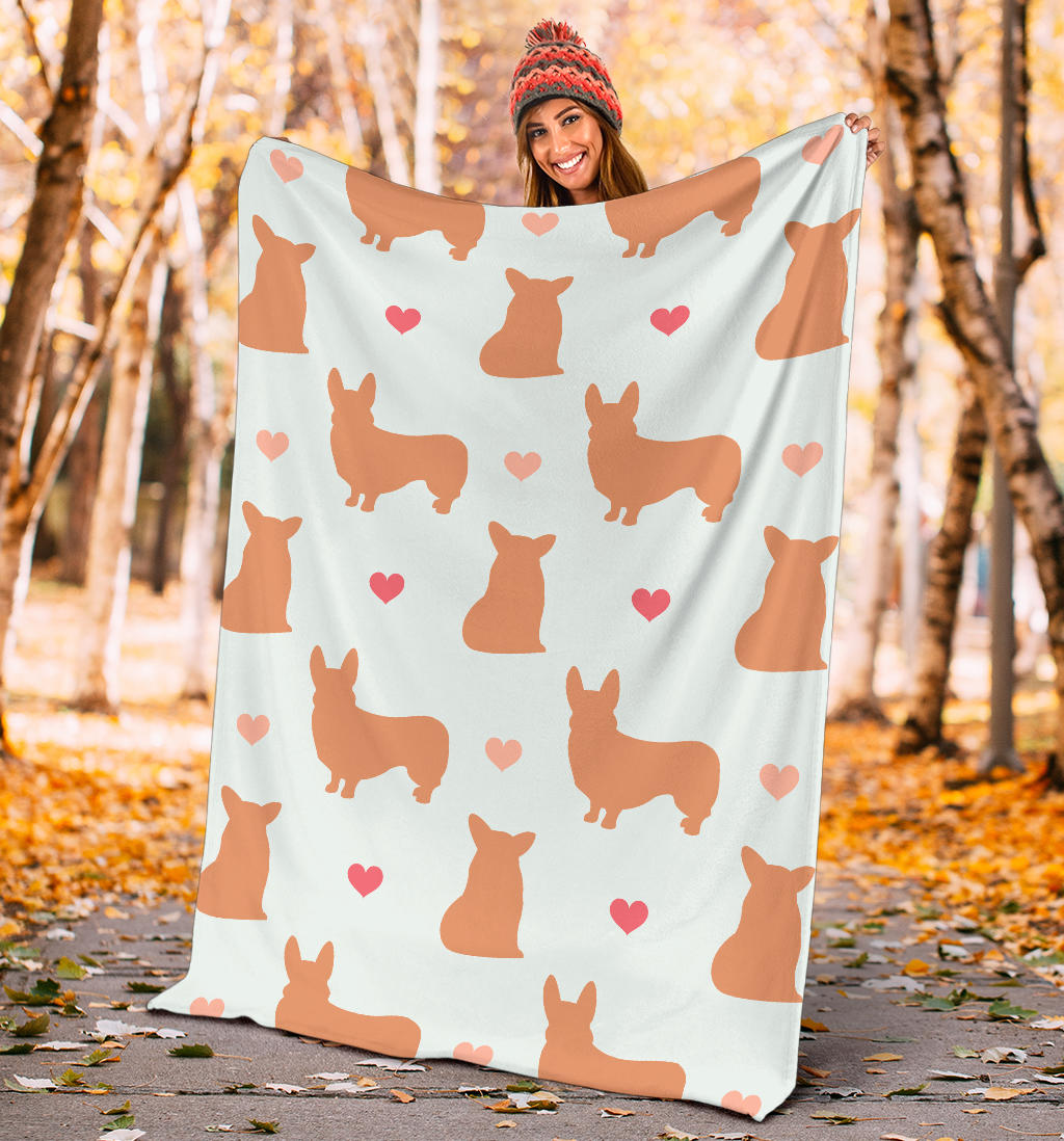 Pembroke Welsh Corgis Pattern Print Design A01 Premium Blanket