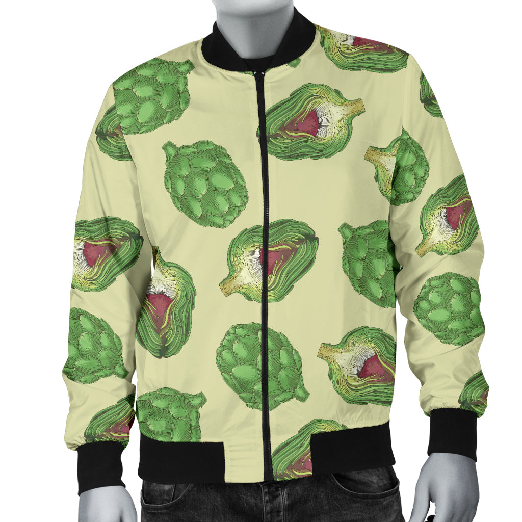 Artichoke Pattern Print Design 03 Men Bomber Jacket