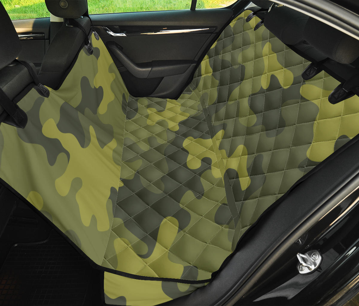 Military Camouflage Pattern Print Design 02 Rear Dog Car Seat Cover Hammock