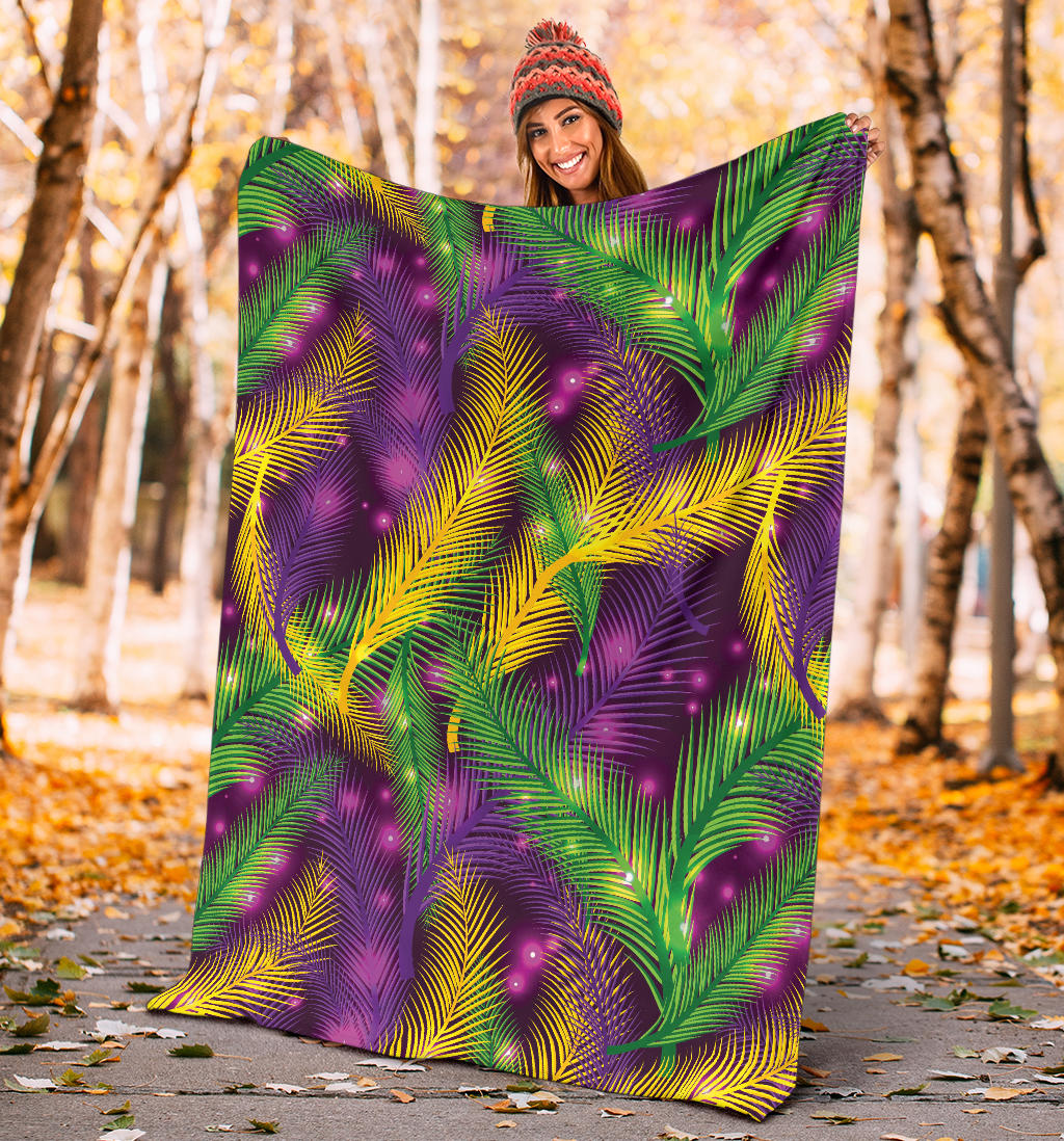 Mardi Gras Pattern Print Design 09 Premium Blanket