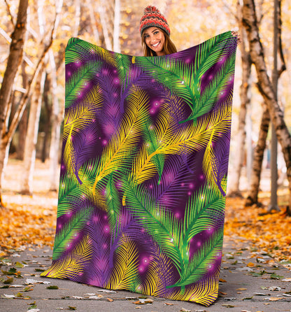 Mardi Gras Pattern Print Design 09 Premium Blanket