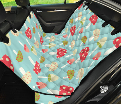 Mushroom Pattern Print Design A01 Rear Dog Car Seat Cover Hammock