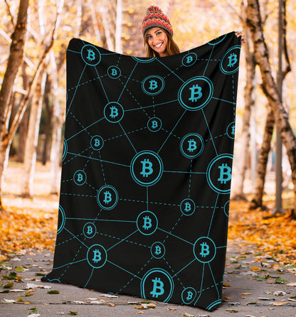 Cryptocurrency Pattern Print Design 01 Premium Blanket