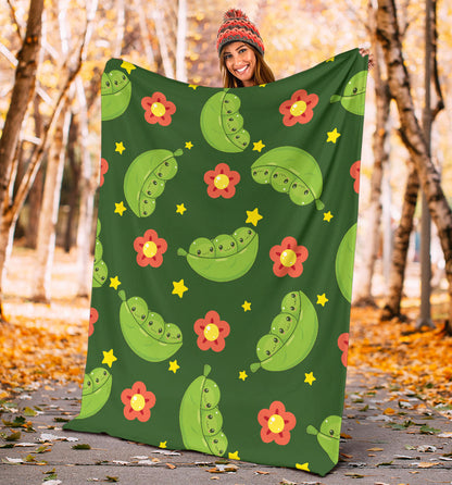 Peas Pattern Print Design A02 Premium Blanket
