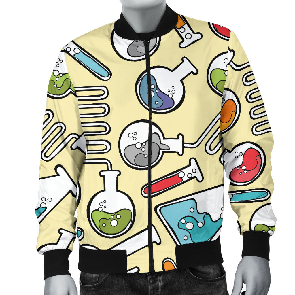 Chemical Pattern Print Design 04 Men Bomber Jacket