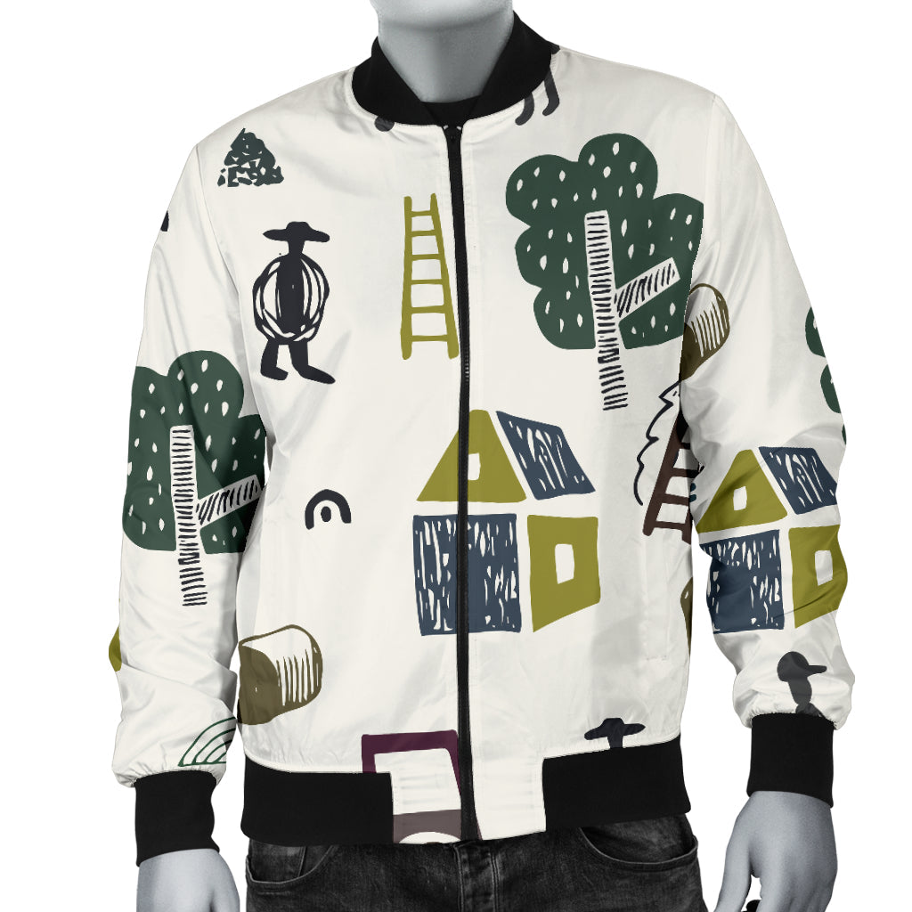Agricultural Farm Print Design 01 Men Bomber Jacket