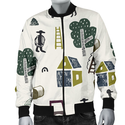 Agricultural Farm Print Design 01 Men Bomber Jacket