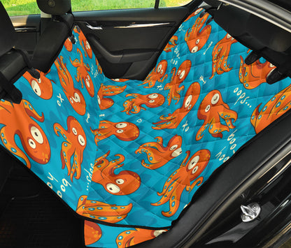 Octopus Pattern Print Design A02 Rear Dog Car Seat Cover Hammock