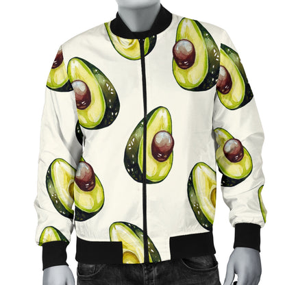 Avocado Pattern Print Design 01 Men Bomber Jacket