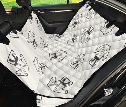 Karate Pattern Print Design 01 Rear Dog Car Seat Cover Hammock