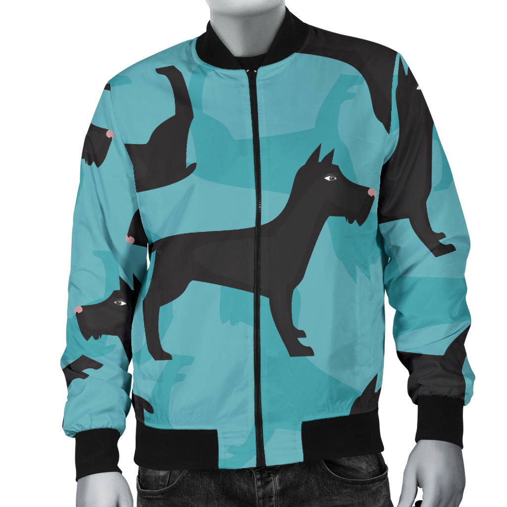 Schnauzers Pattern Print Design A01 Men Bomber Jacket