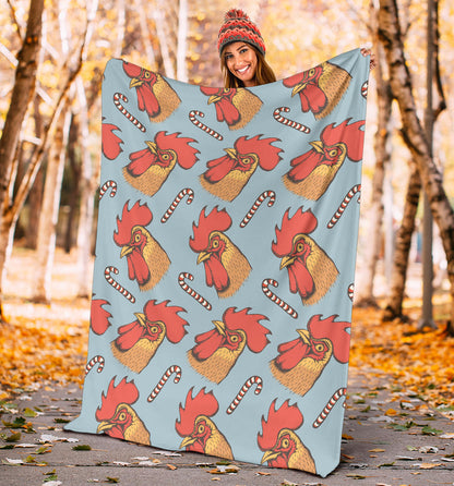 Rooster Pattern Print Design A05 Premium Blanket