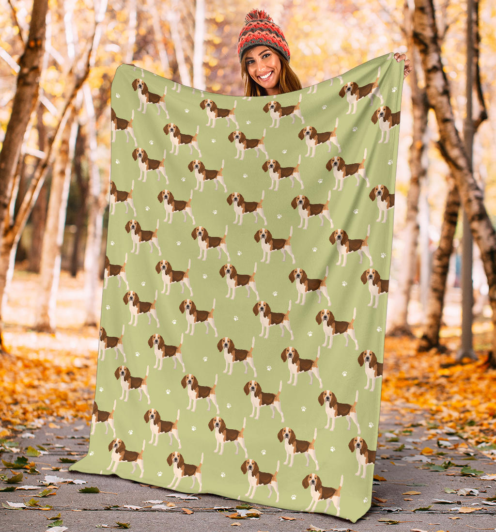 Beagle Pattern Print Design 07 Premium Blanket