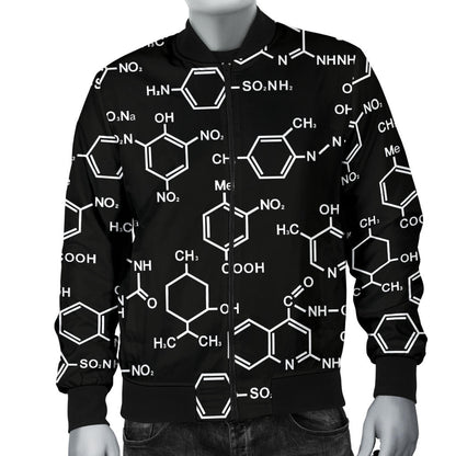 Chemical Pattern Print Design 02 Men Bomber Jacket
