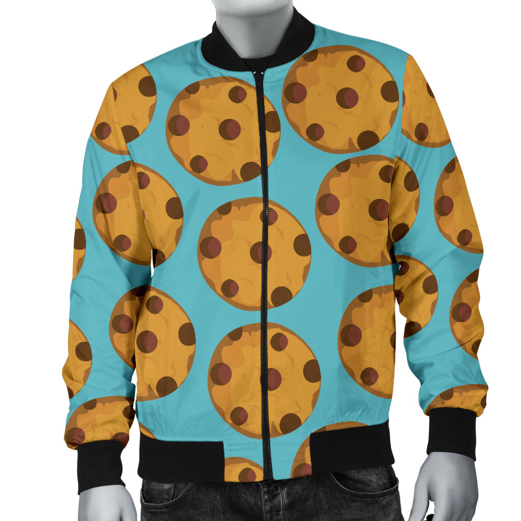 Cookie Pattern Print Design 01 Men Bomber Jacket