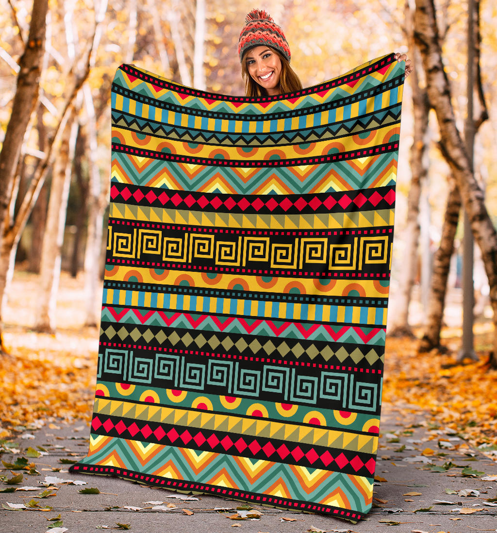 African Pattern Print Design 03 Premium Blanket