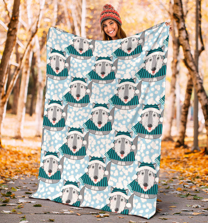 Alaskan Malamute Pattern Print Design 01 Premium Blanket
