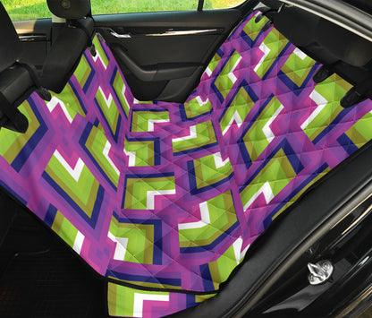 Optical illusion Pattern Print Design A05 Rear Dog Car Seat Cover Hammock