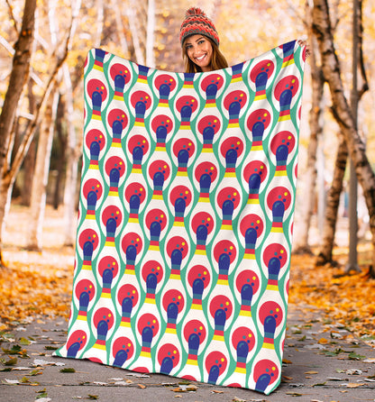 Bowling Pattern Print Design 05 Premium Blanket