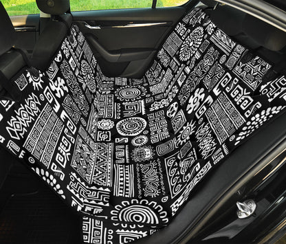 Polynesian Pattern Print Design A02 Rear Dog Car Seat Cover Hammock