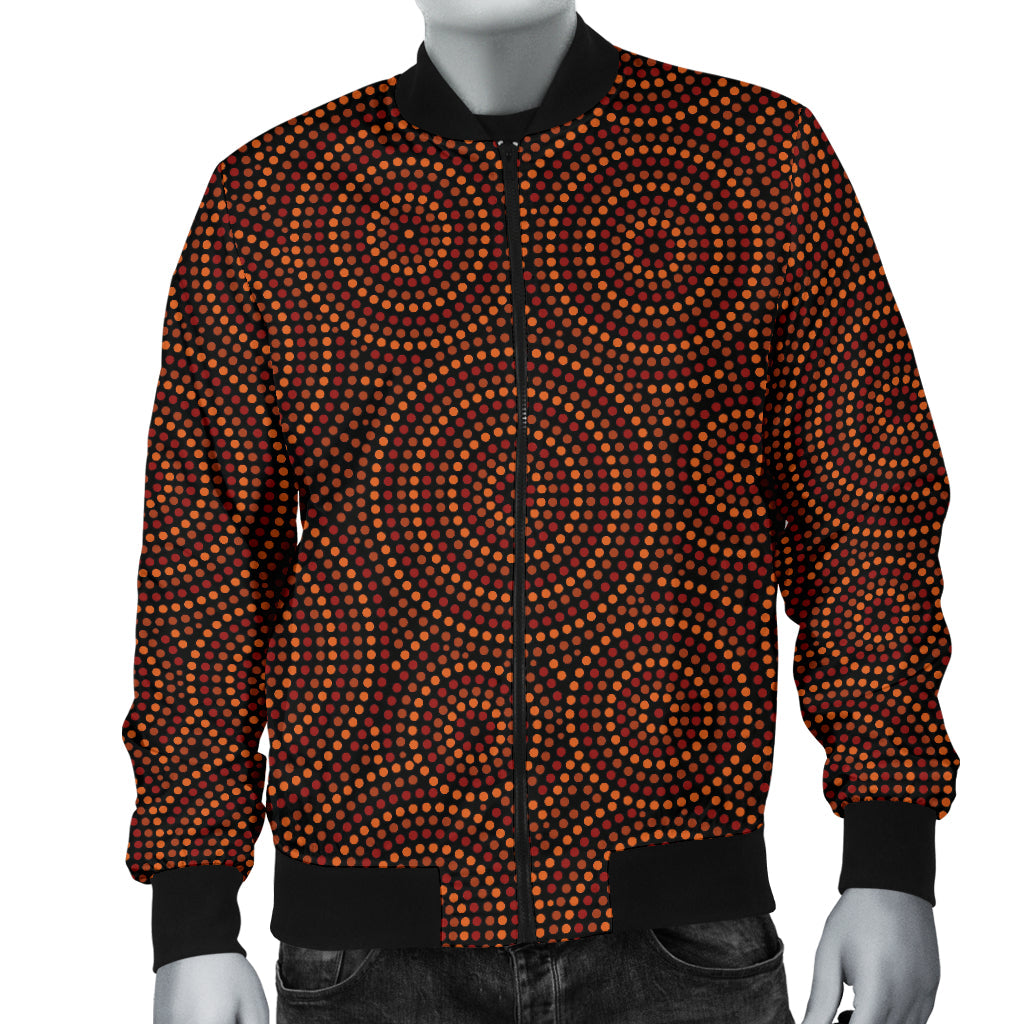 Aboriginal Pattern Print Design 02 Men Bomber Jacket