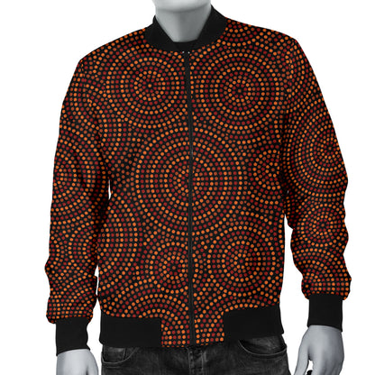 Aboriginal Pattern Print Design 02 Men Bomber Jacket