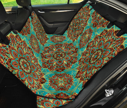 Medallion Pattern Print Design 02 Rear Dog Car Seat Cover Hammock