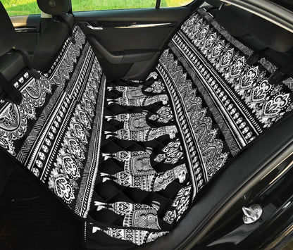 Llama Aztec Style Pattern Print Design 01 Rear Dog Car Seat Cover Hammock