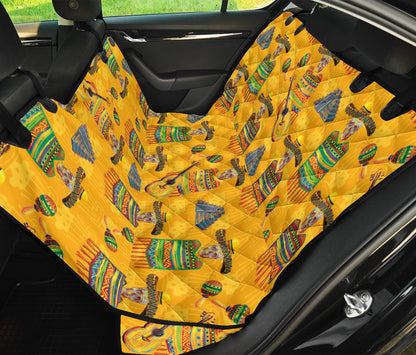 Maracas Mexican Style Pattern Print Design 02 Rear Dog Car Seat Cover Hammock
