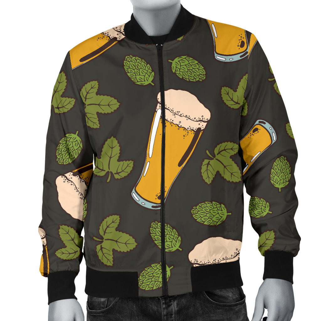 Beer Iris Pattern Print Design 02 Men Bomber Jacket