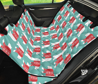 Polar Bear Pattern Print Design A04 Rear Dog Car Seat Cover Hammock