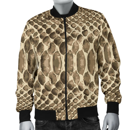 Python Pattern Print Design A02 Men Bomber Jacket