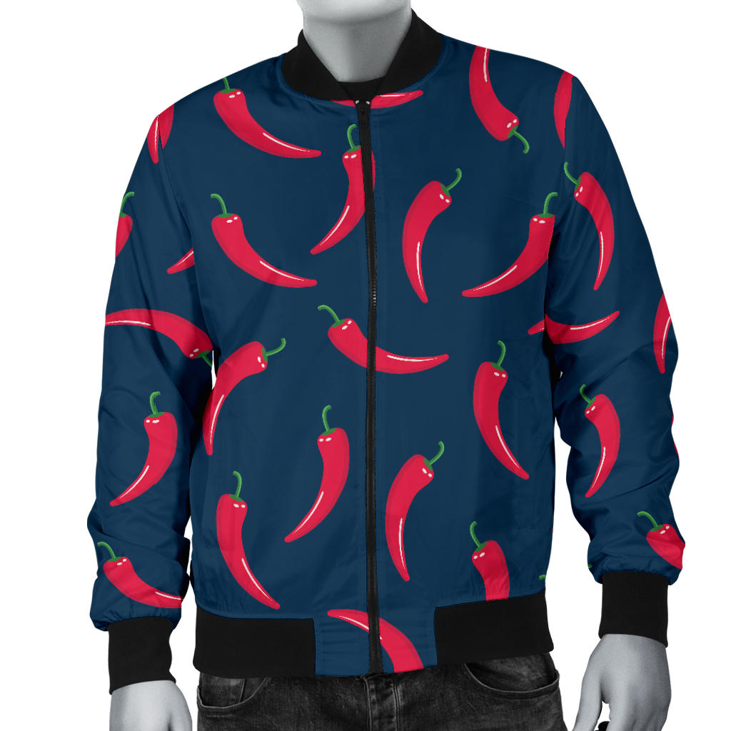 Chilli Pepper Pattern Print Design 03 Men Bomber Jacket